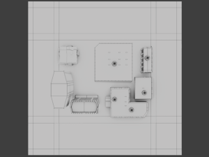 low poly city block 3D Model