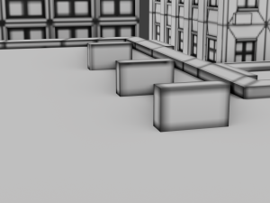 low poly city block 3D Model
