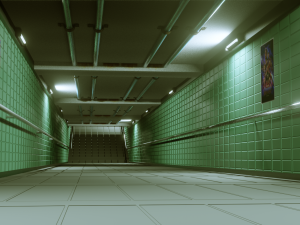 subway under pass - low poly - game ready model Model 3D