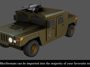 military vehicle - low poly - pbr - game ready 3Dモデル