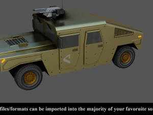 military vehicle - low poly - pbr - game ready 3D Model