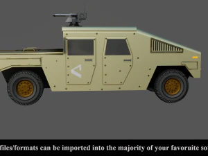 military vehicle - low poly - pbr - game ready 3D Model