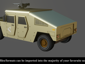 military vehicle - low poly - pbr - game ready 3D 모델