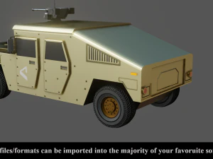 military vehicle - low poly - pbr - game ready 3D Model