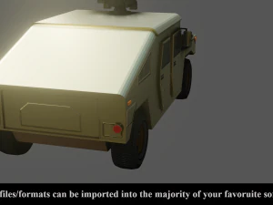 military vehicle - low poly - pbr - game ready 3D Model