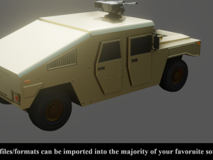 military vehicle - low poly - pbr - game ready 3D 모델
