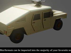 military vehicle - low poly - pbr - game ready 3D Model