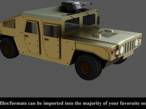 military vehicle - low poly - pbr - game ready 3D 모델