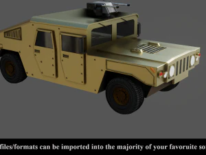 military vehicle - low poly - pbr - game ready 3D Model
