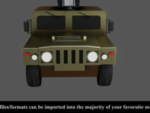 military vehicle - low poly - pbr - game ready 3D Model