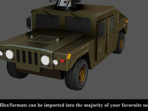 military vehicle - low poly - pbr - game ready 3D Model