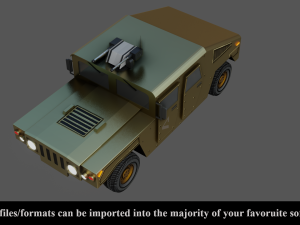 military vehicle - low poly - pbr - game ready 3D 모델