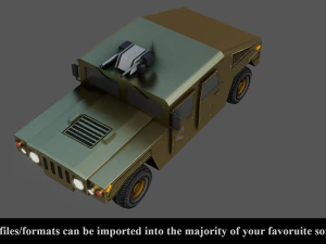military vehicle - low poly - pbr - game ready 3D Model