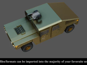 military vehicle - low poly - pbr - game ready 3D Model