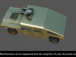 military vehicle - low poly - pbr - game ready 3D 모델