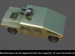 military vehicle - low poly - pbr - game ready 3D Model