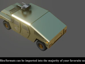 military vehicle - low poly - pbr - game ready 3D Model