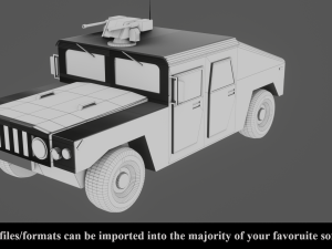 military vehicle - low poly - pbr - game ready 3D 모델