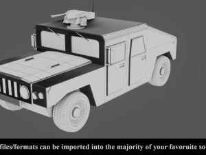 military vehicle - low poly - pbr - game ready 3D Model