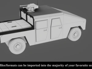 military vehicle - low poly - pbr - game ready 3D Model