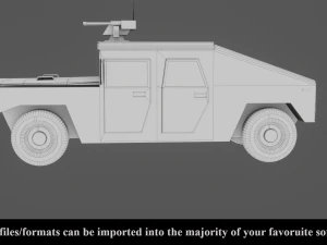 military vehicle - low poly - pbr - game ready 3D Model