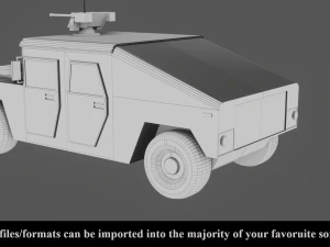 military vehicle - low poly - pbr - game ready 3D Model