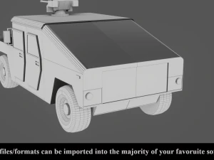 military vehicle - low poly - pbr - game ready 3D Model