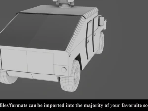 military vehicle - low poly - pbr - game ready 3D Model