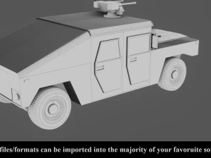 military vehicle - low poly - pbr - game ready 3D Model