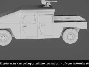 military vehicle - low poly - pbr - game ready 3D Model