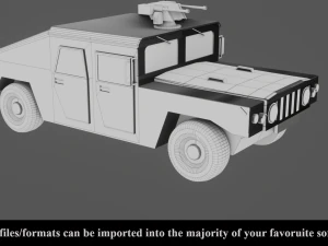 military vehicle - low poly - pbr - game ready 3D Model
