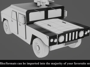 military vehicle - low poly - pbr - game ready 3D Model