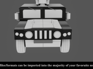 military vehicle - low poly - pbr - game ready 3D 모델