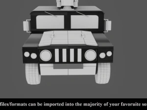military vehicle - low poly - pbr - game ready 3D Model