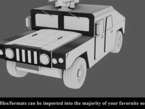 military vehicle - low poly - pbr - game ready 3D Model