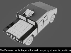 military vehicle - low poly - pbr - game ready 3D 모델