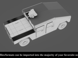 military vehicle - low poly - pbr - game ready 3D 모델
