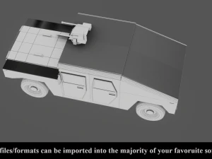military vehicle - low poly - pbr - game ready 3D Model
