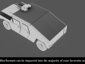 military vehicle - low poly - pbr - game ready 3D 모델
