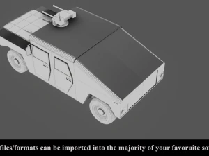 military vehicle - low poly - pbr - game ready 3D Model