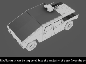 military vehicle - low poly - pbr - game ready 3D 모델