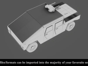 military vehicle - low poly - pbr - game ready 3D Model