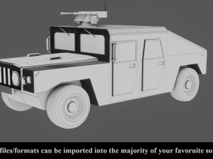 military vehicle - low poly - pbr - game ready 3D Model