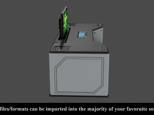 sci-fi lab table - low poly - pbr - game ready 3D 模型