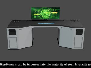 sci-fi lab table - low poly - pbr - game ready 3D 模型