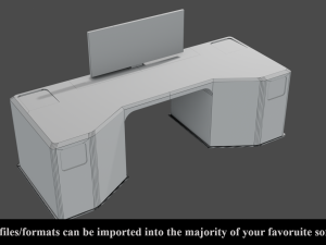 sci-fi lab table - low poly - pbr - game ready 3D 模型