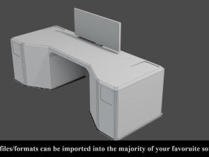 sci-fi lab table - low poly - pbr - game ready 3D 模型