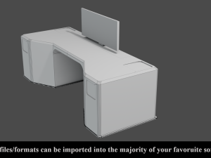 sci-fi lab table - low poly - pbr - game ready 3D 模型