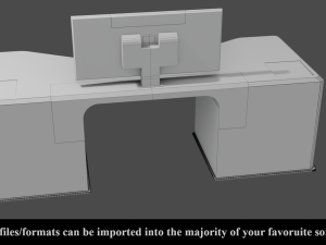 sci-fi lab table - low poly - pbr - game ready 3D 模型