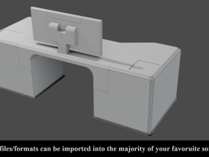 sci-fi lab table - low poly - pbr - game ready 3D 模型